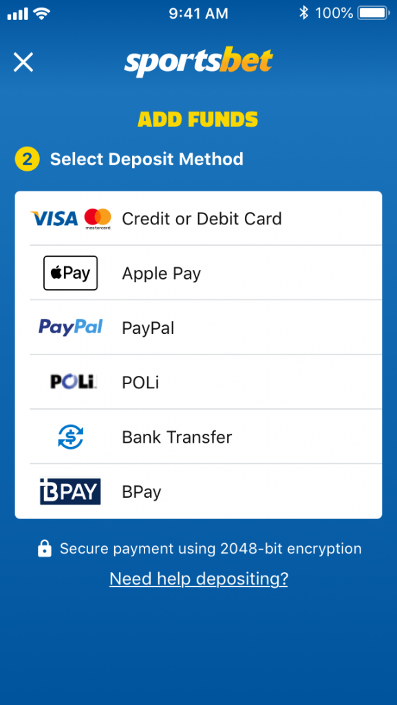 paypal deposit