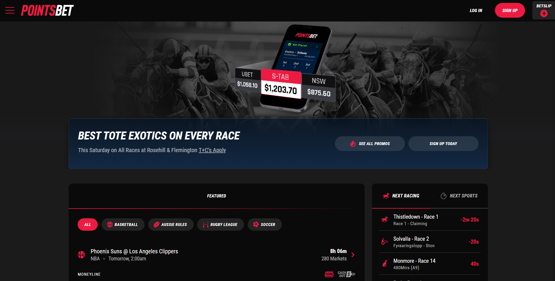 live betting Australia - pointsbet