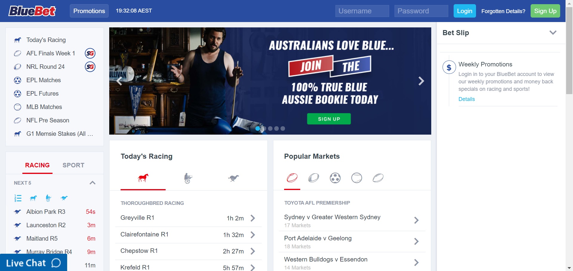 BlueBet new betting sites Australia