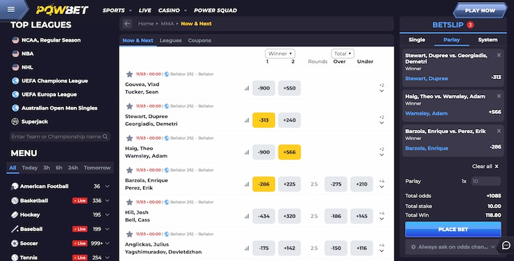 POWBet UFC Betting