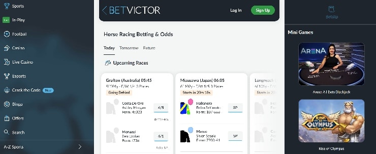 Horse racing betting Canada BetVictor