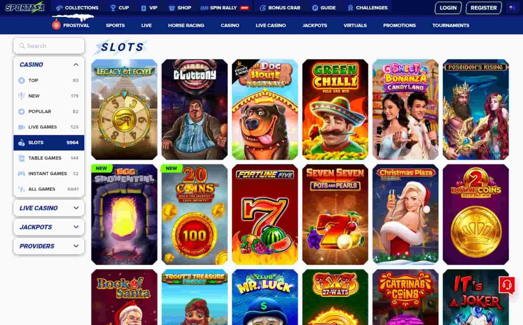 Sportaza online casino games