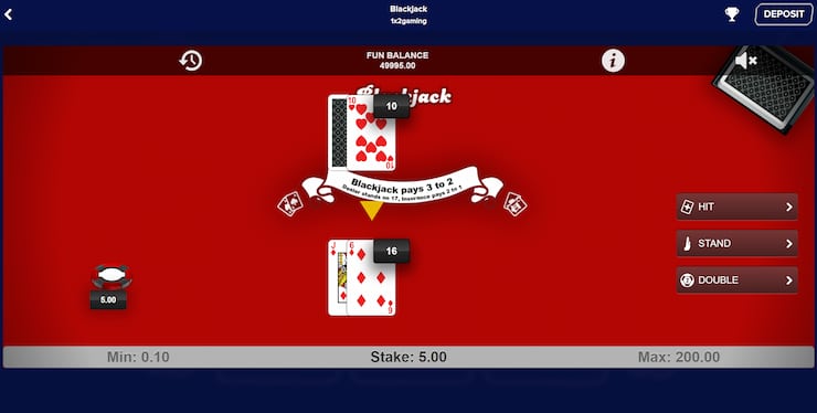 Sportaza Manitoba blackjack casino game