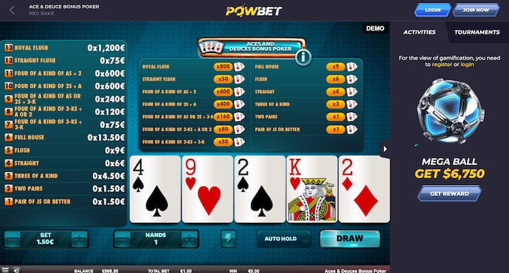 casino poker at powbet