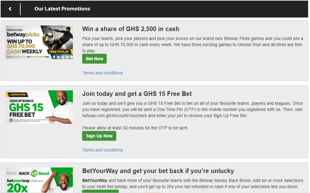 betway promotions ghana
