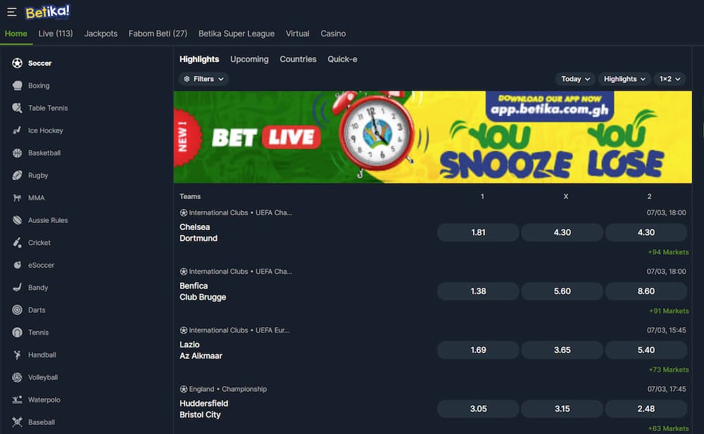 Betika - fun and knowledgeable sportsbook