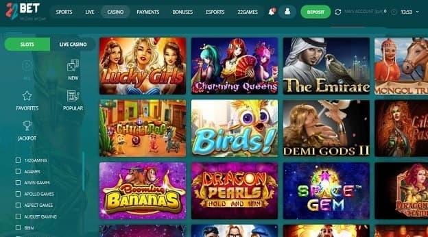 22Bet Online Casino Indonesia