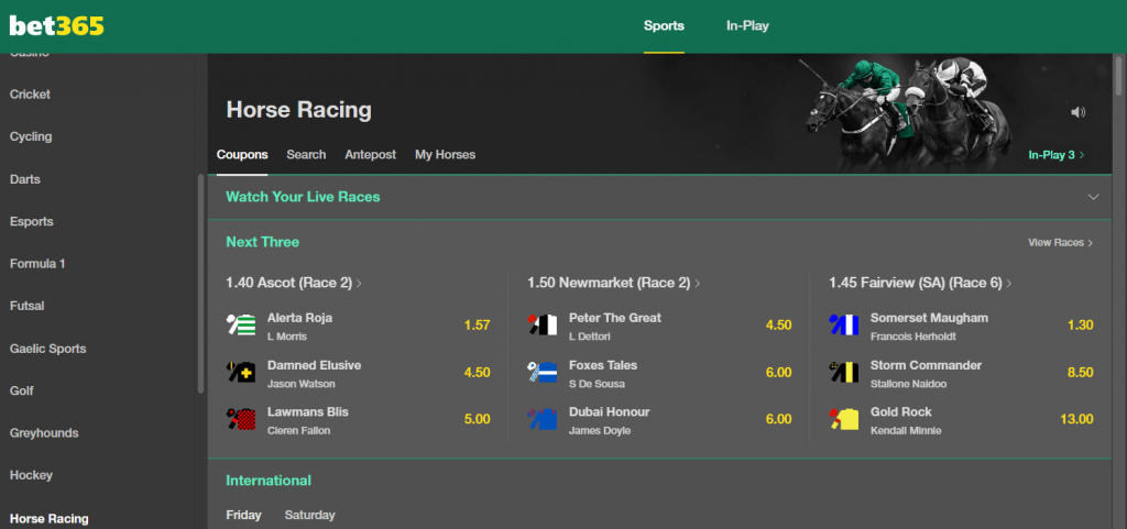 Horse Racing betting sites