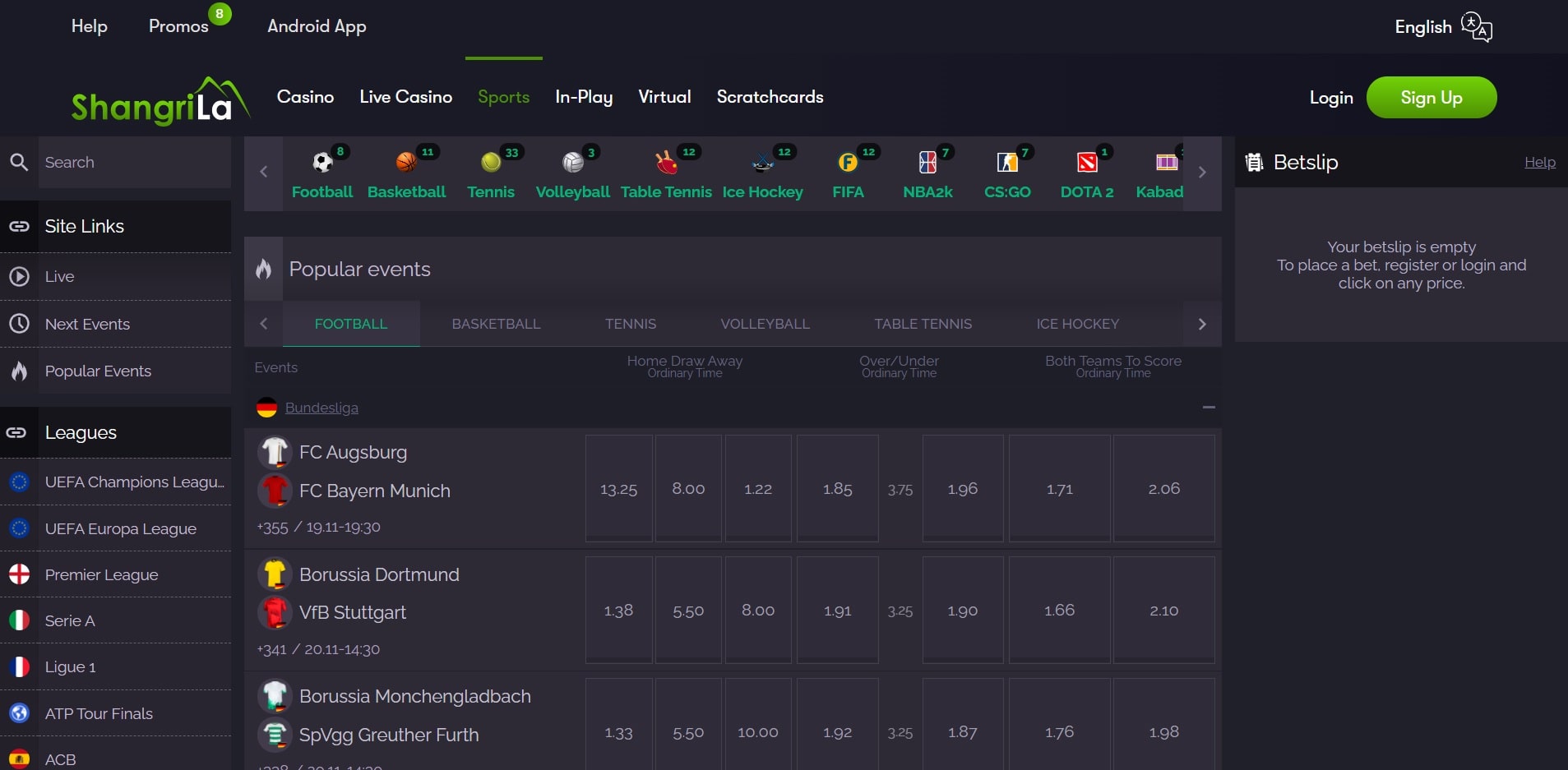 Shangri La new betting sites Ireland