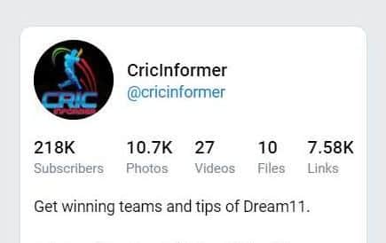 CricInformer Cricket Telegram Logo
