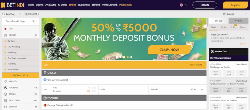 BetIndi - a top class betting site for players in India