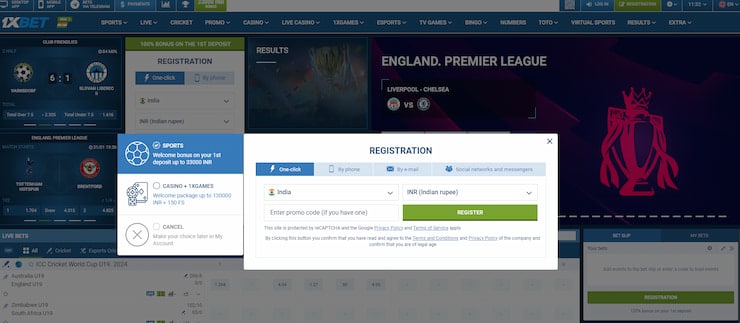 1xBet Register