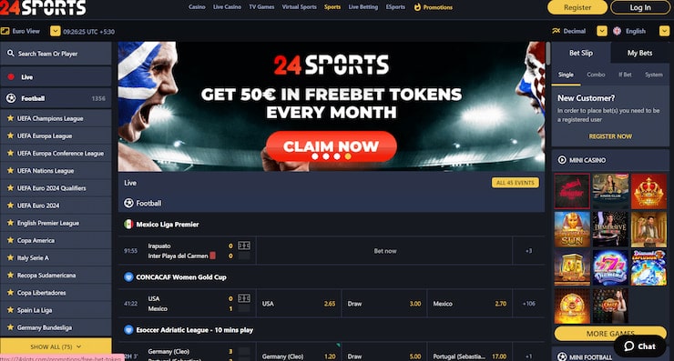 24sports UPI betting site