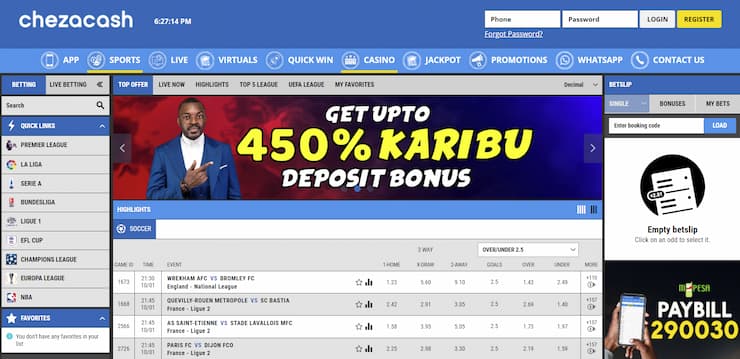 chezacash - a native Kenyan sportsbook