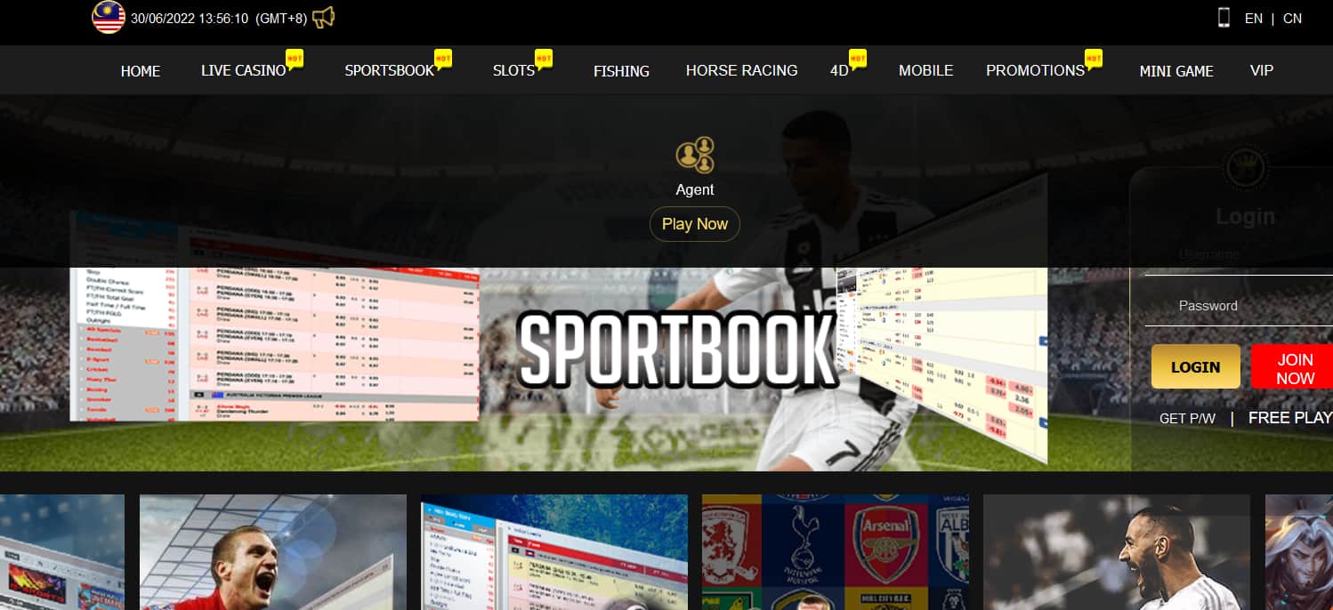 k9win sportsbook - sports betting page screen