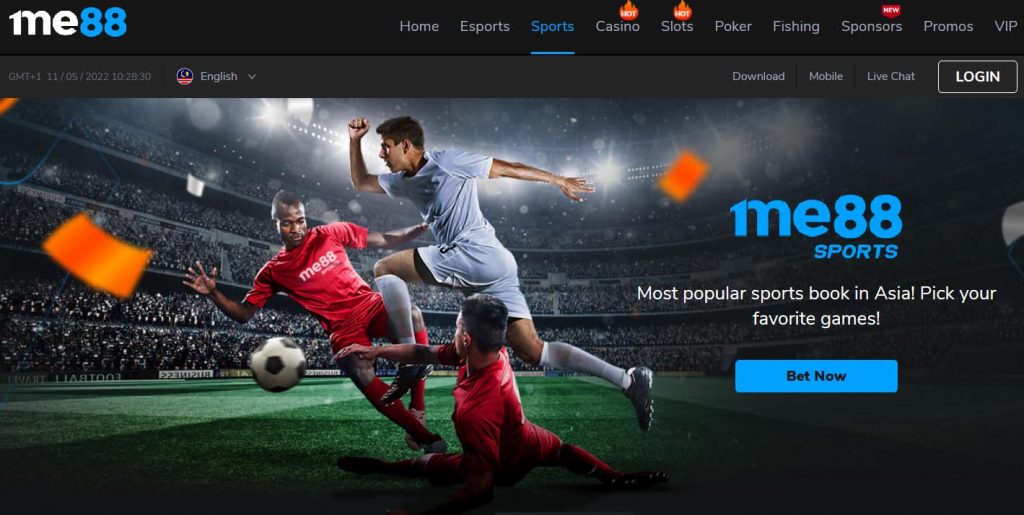 me88 sportsbook - sports betting page screen
