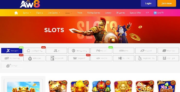 aw8 casino slots singapore