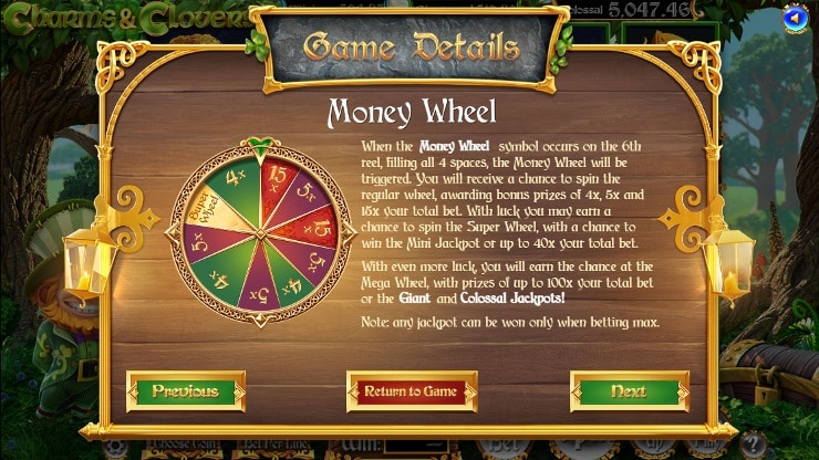 Money Wheel Bonus Feature