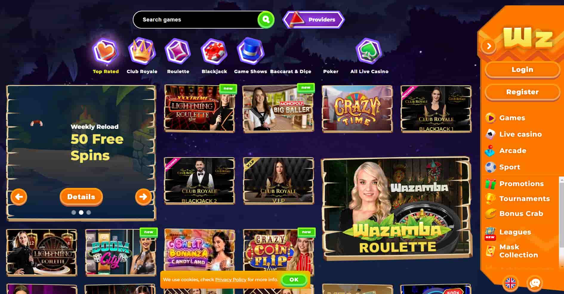 thailand online casino - wazamba