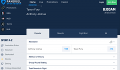 FanDuel Home Page Gallery