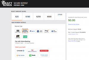 draftkings deposit