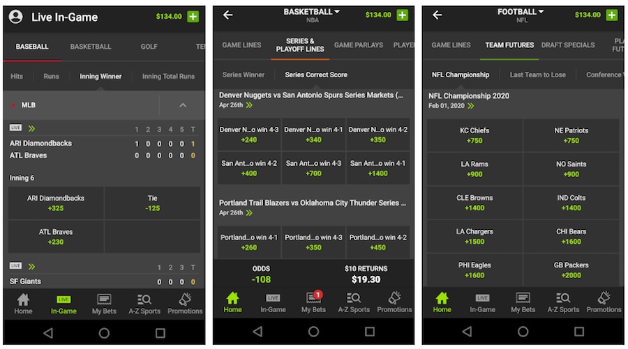 DraftKings Sportsbook live