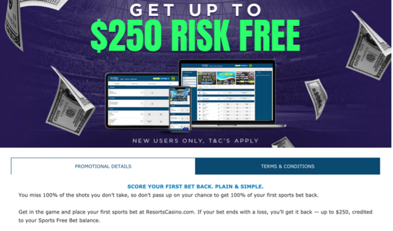 $250 Risk Free Bet Promo