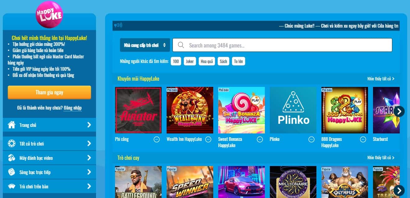 HappyLuke web Tài Xỉu trực tuyến