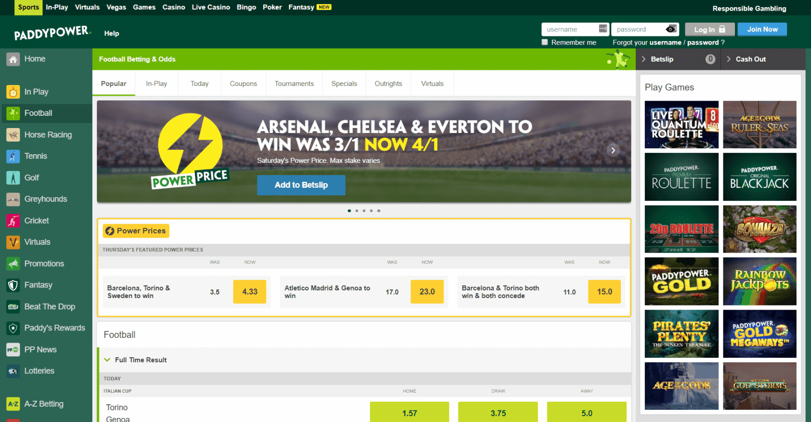 Betting sites with live streaming Paddy Power
