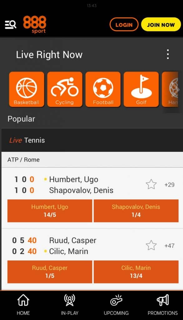 888Sport Mobile App