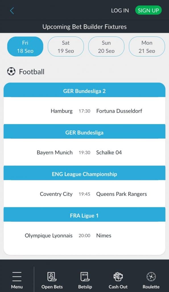 Betvictor Mobile App Bet Builder