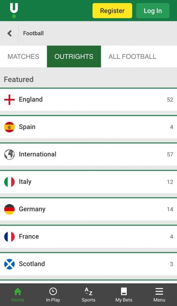 unibet football betting app outrights