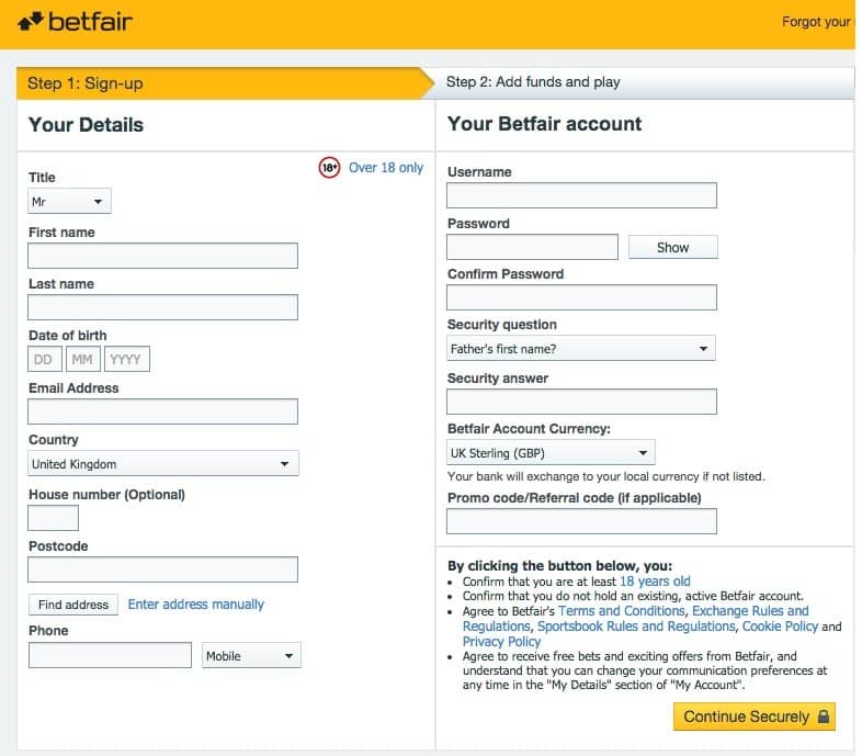 betfair promo code