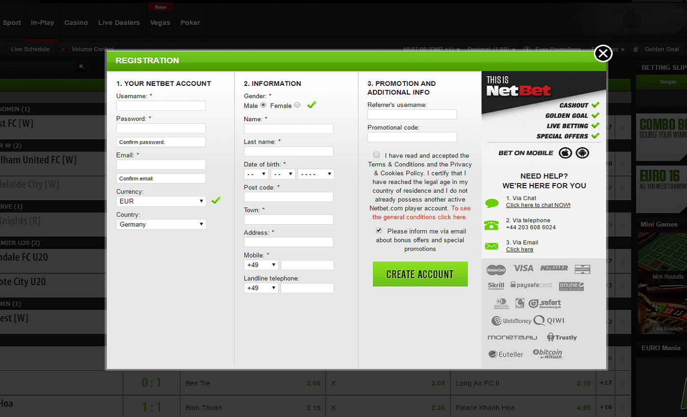 Netbet bonus code