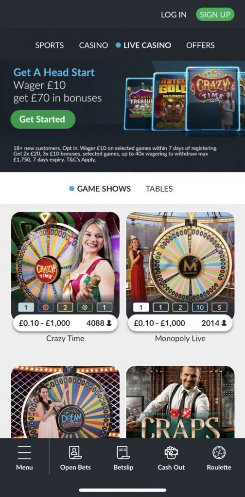 BetVictor app casino