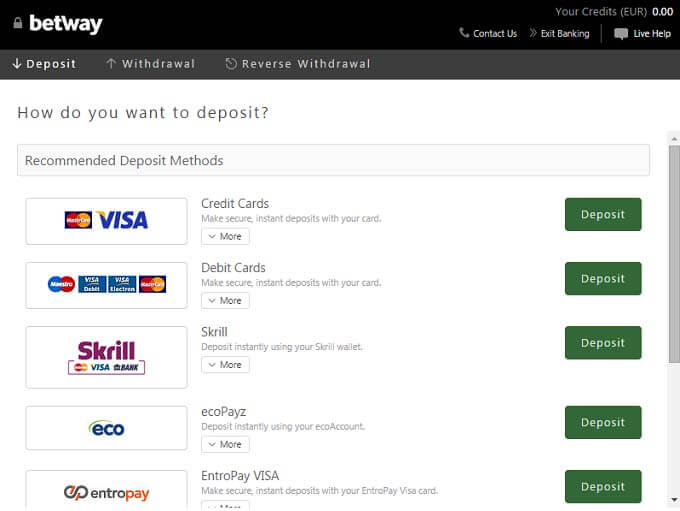 Betway free bet
