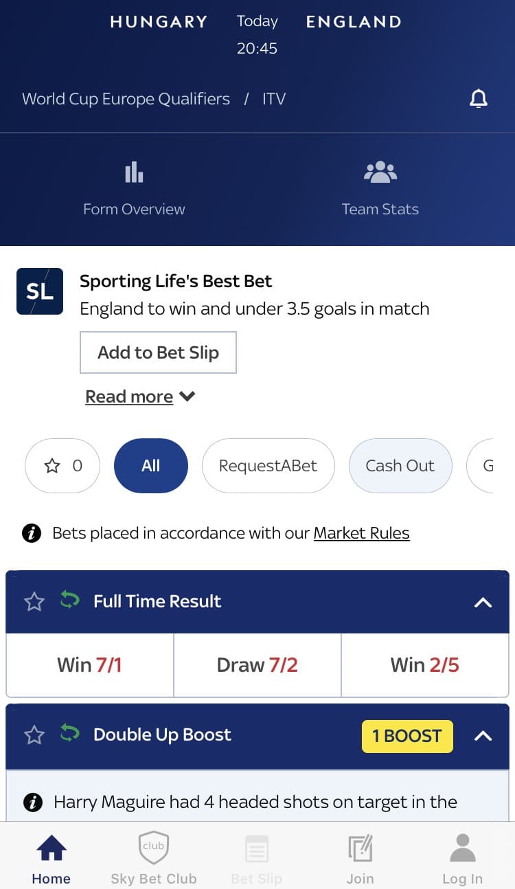 sky bet app review - betting markets