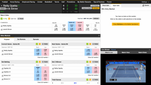 Betfair In Play Tennis
