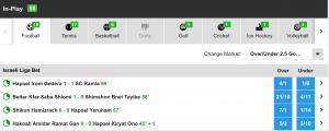 Betfair in play football 2