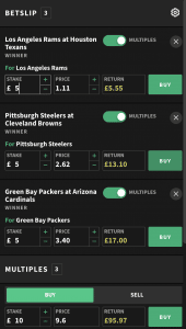 Smarkets Bet Slip