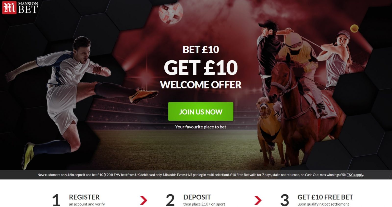 MansionBet new customer betting offers