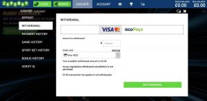 JeffBet withdrawal page