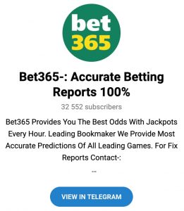 Bet365 Accurate Betting Reports Telegram