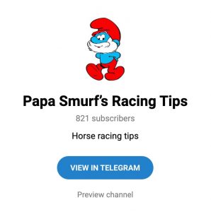 Papa Smurf’s Racing Tips Telegram