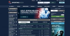 Sporting Index spreads home page