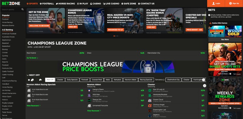 betzone screenshot