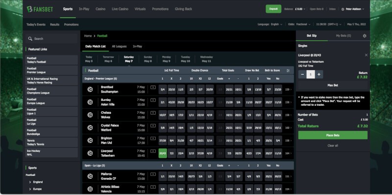 fansbet screenshot