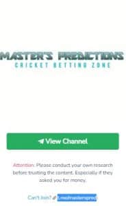 Masters Predictions