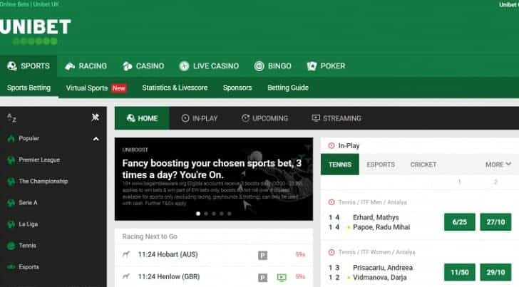 Unibet betting platform