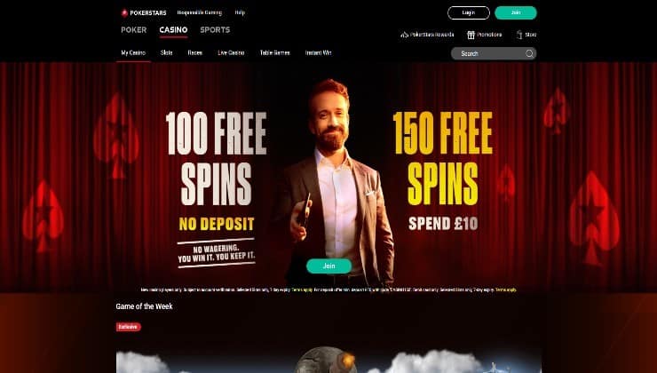 PokerStars Casino site welcome offer